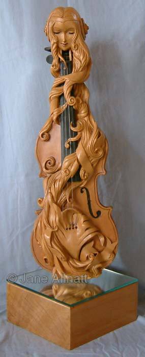 Lady of the silver strings wood front